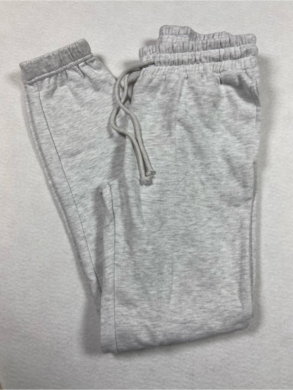 Kut & SO Women's Light Gray Drawstring Fleece Joggers- XSmall, Soft, Cozy, NWT